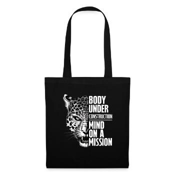 Body Under Construction Mind on a Mission - Stoffbeutel - Schwarz - Vorne