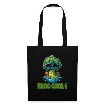Summer Vibes Cooler Brokkoli mit Sonnenbrille - Stoffbeutel - Schwarz - Vorne