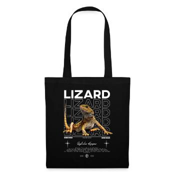dragon barbu streetwear lézard keeper - Sac en tissu - noir - Devant