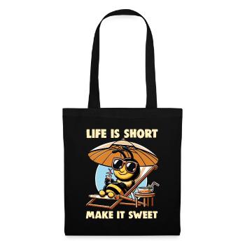 Bienenliebhaber Bienenzüchter Naturfreunde Imker - Stoffbeutel - Schwarz - Vorne