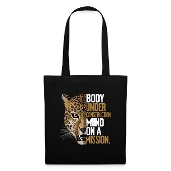 Body Under Construction Mind on a Mission - Stoffbeutel - Schwarz - Vorne