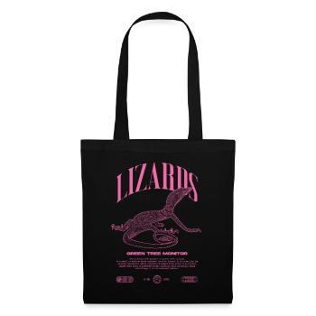 Moniteur d’arbre vert Streetwear gardien de lézard - Sac en tissu - noir - Devant