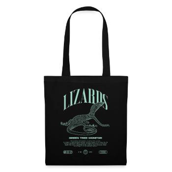 Moniteur d’arbre vert Streetwear gardien de lézard - Sac en tissu - noir - Devant