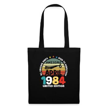 40 Years Old Made In 1984 Vintage April 1984 - Sac en tissu - noir - Devant