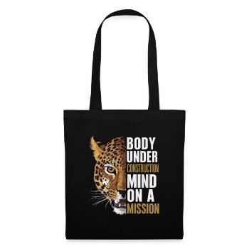 Body Under Construction Mind on a Mission - Stoffbeutel - Schwarz - Vorne