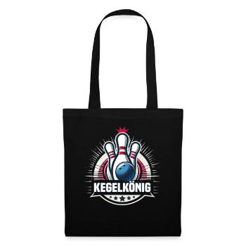 Bowling King Skittles Bowling Club Design for Bowling - Tote Bag - black - Front
