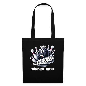 Qui quilles ne pèche pas aux quilles bowling bowling club design - Sac en tissu - noir - Devant