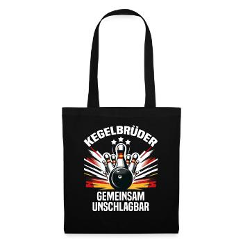Kegelbrüder Kegel Kegelverein Design zum Kegeln - Stoffbeutel - Schwarz - Vorne