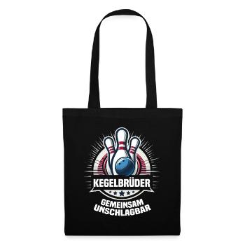 Kegelbrüder Kegel Kegelverein Design zum Kegeln - Stoffbeutel - Schwarz - Vorne