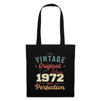 Mai 1972 Geburtstag Mai 1972 Geschenk Mai 1972 - Stoffbeutel - Schwarz - Vorne