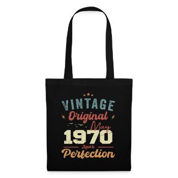 Mai 1970 Geburtstag Mai 1970 Geschenk Mai 1970 - Stoffbeutel - Schwarz - Vorne