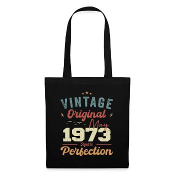 Mai 1973 Geburtstag Mai 1973 Geschenk Mai 1973 - Stoffbeutel - Schwarz - Vorne