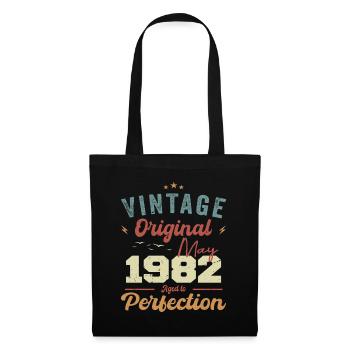 Mai 1982 Geburtstag Mai 1982 Geschenk Mai 1982 - Stoffbeutel - Schwarz - Vorne