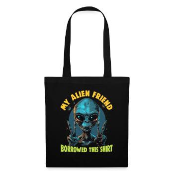 SciFi and alien aliens and UFO fan - Tote Bag - black - Front