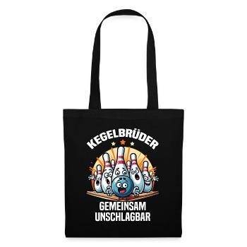 Kegelbrüder Kegel Kegelverein Design zum Kegeln - Stoffbeutel - Schwarz - Vorne