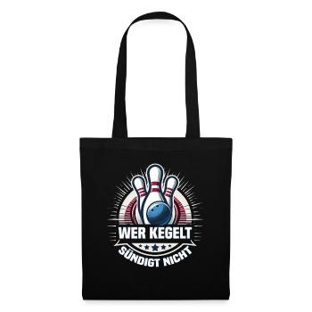 Qui quilles ne pèche pas aux quilles bowling bowling club design - Sac en tissu - noir - Devant