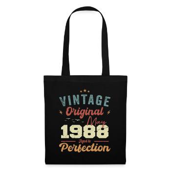 Mai 1988 Geburtstag Mai 1988 Geschenk Mai 1988 - Stoffbeutel - Schwarz - Vorne