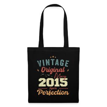 Mai 2015 Anniversaire Mai 2015 Cadeau Mai 2015 - Sac en tissu - noir - Devant