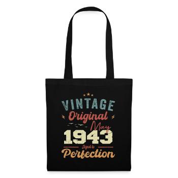 Mai 1943 Geburtstag Mai 1943 Geschenk Mai 1943 - Stoffbeutel - Schwarz - Vorne