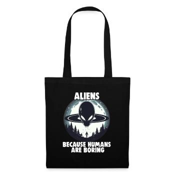 SciFi and alien aliens and UFO fan - Tote Bag - black - Front