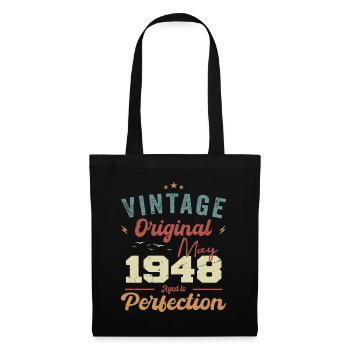Mai 1948 Geburtstag Mai 1948 Geschenk Mai 1948 - Stoffbeutel - Schwarz - Vorne