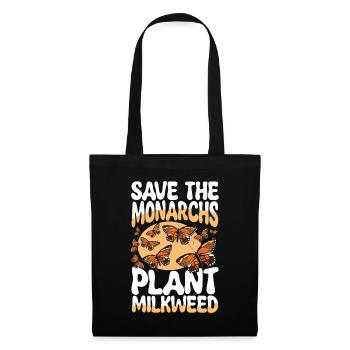 Save The Monarchs Plant Milkweed - Stoffbeutel - Schwarz - Vorne