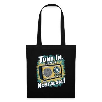 Tune In, Turn Up the Nostalgia with Vintage Radio - Stoffbeutel - Schwarz - Vorne