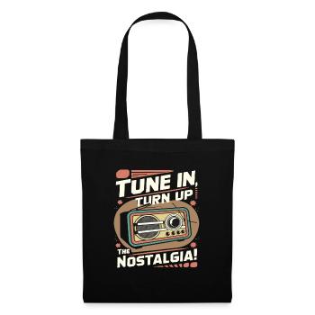 Tune In, Turn Up the Nostalgia with Vintage Radio - Stoffbeutel - Schwarz - Vorne