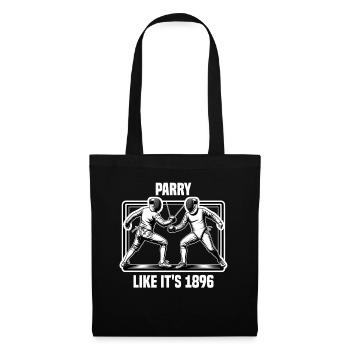 Masque Fencer Sport Design Sur Jeu Sur L’escrime De Combat - Sac en tissu - noir - Devant