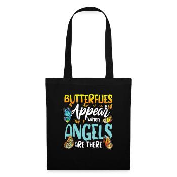 Butterflies Appear When Angels Are Near - Stoffbeutel - Schwarz - Vorne