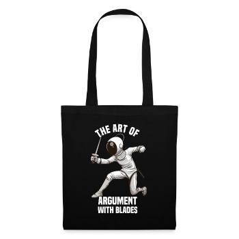 Masque Fencer Sport Design Sur Jeu Sur L’escrime De Combat - Sac en tissu - noir - Devant