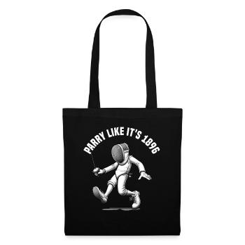 Masque Fencer Sport Design Sur Jeu Sur L’escrime De Combat - Sac en tissu - noir - Devant