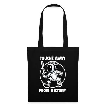 Masque Fencer Sport Design Sur Jeu Sur L’escrime De Combat - Sac en tissu - noir - Devant