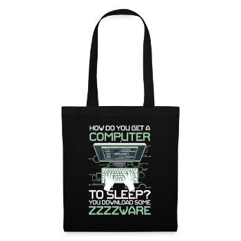 How Do You Get A Computer To Sleep You Download - Stoffbeutel - Schwarz - Vorne
