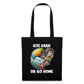 Kitesurfing Kite hard or go home - Tote Bag - black - Front
