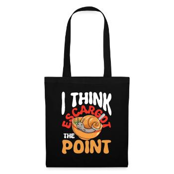I Think Escargot The Point - Stoffbeutel - Schwarz - Vorne