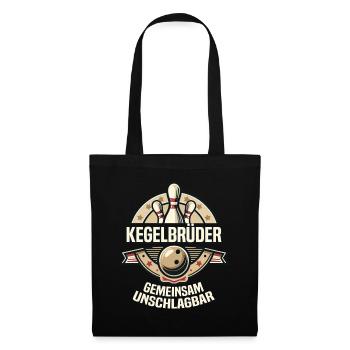 Kegelbrüder Kegel Kegelverein Design zum Kegeln - Stoffbeutel - Schwarz - Vorne