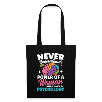 Woman With a Major in Psychology - Stoffbeutel - Schwarz - Vorne