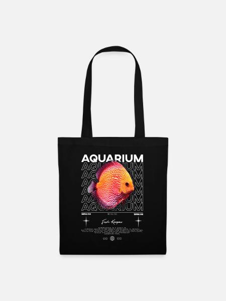 Diskus-Buntbarsch Fish Keeper Moderne Streetwear - Stoffbeutel - Schwarz