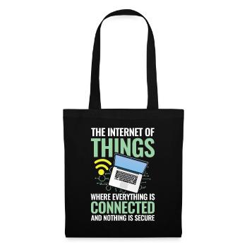 Internet of Things Connected Nothing Is Secure - Stoffbeutel - Schwarz - Vorne