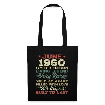 June 1960 Birthday June 1960 Gift June 1960 - Tote Bag - black - Front