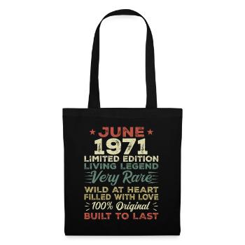 June 1971 Birthday June 1971 Gift June 1971 - Tote Bag - black - Front
