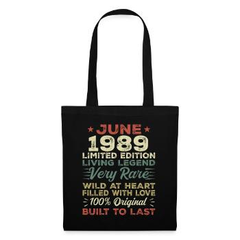 June 1989 Birthday June 1989 Gift June 1989 - Tote Bag - black - Front