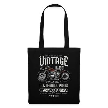 Vintage Motorrad Biker Motorrad Geburtstag 1931 - Stoffbeutel - Schwarz - Vorne