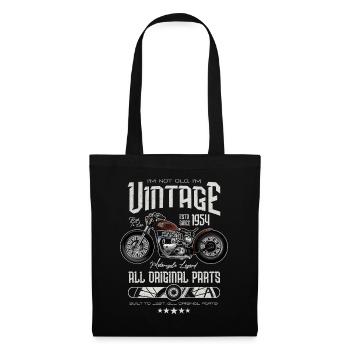 Vintage Motorcycle Bikers Motorbike Birthday 1954 - Tote Bag - black - Front