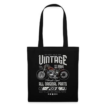 Vintage Motorrad Biker Motorrad Geburtstag 1964 - Stoffbeutel - Schwarz - Vorne