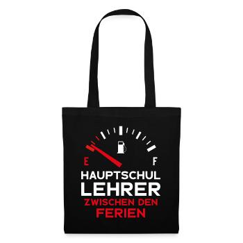 LUSTIG HAUPTSCHULLEHRER FERIEN HAUPTSCHULE LEHRER - Stoffbeutel - Schwarz - Vorne