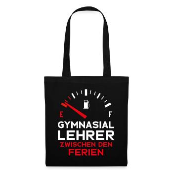 LUSTIG GYMNASIALLEHRER FERIEN GYMNASIUM LEHRER - Stoffbeutel - Schwarz - Vorne