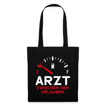 ARZT ZWISCHEN DEN URLAUBEN HAUSARZT - Stoffbeutel - Schwarz - Vorne