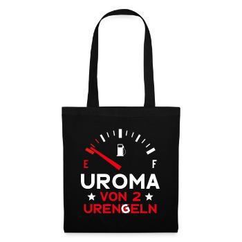 MUTTERTAG UROMA VON 2 URENKELN URENGELN UROMA - Stoffbeutel - Schwarz - Vorne